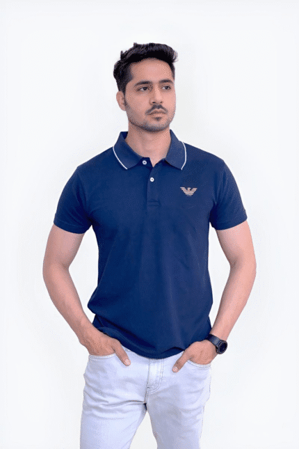 Emporio Armani Men's Polo Shirt-Blue